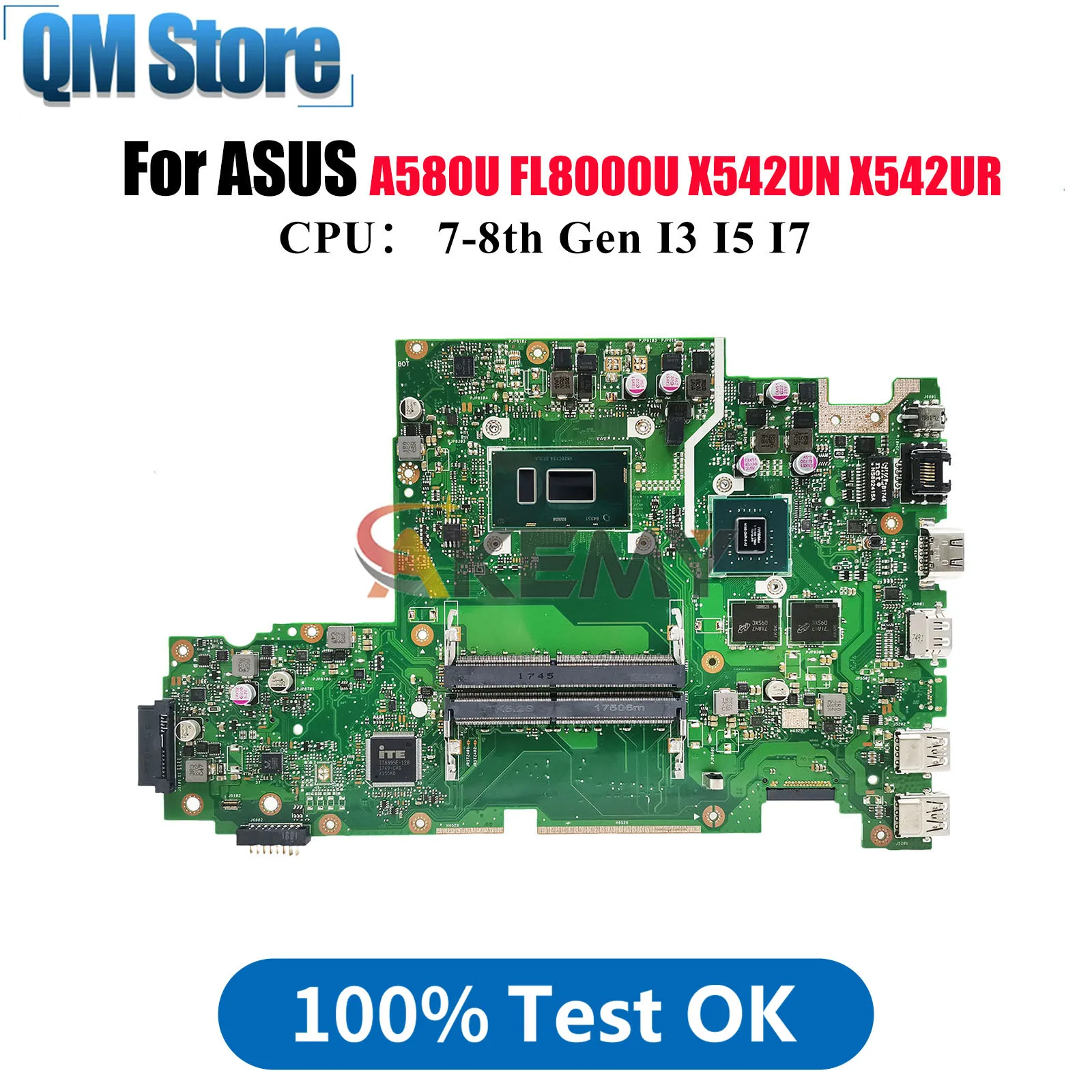 X542UQ Laptop Motherboard For ASUS X542UN X542URR X542UR X542UQR X542URV X542U X542UF A580U FL8000U Mainboard With I3 I5 I7 CPU
X542UQ Laptop Motherboard For ASUS X542UN X542URR X542UR X542UQR X542URV X542U X542UF A580U FL8000U Mainboard With I3 I5 I7 CPU