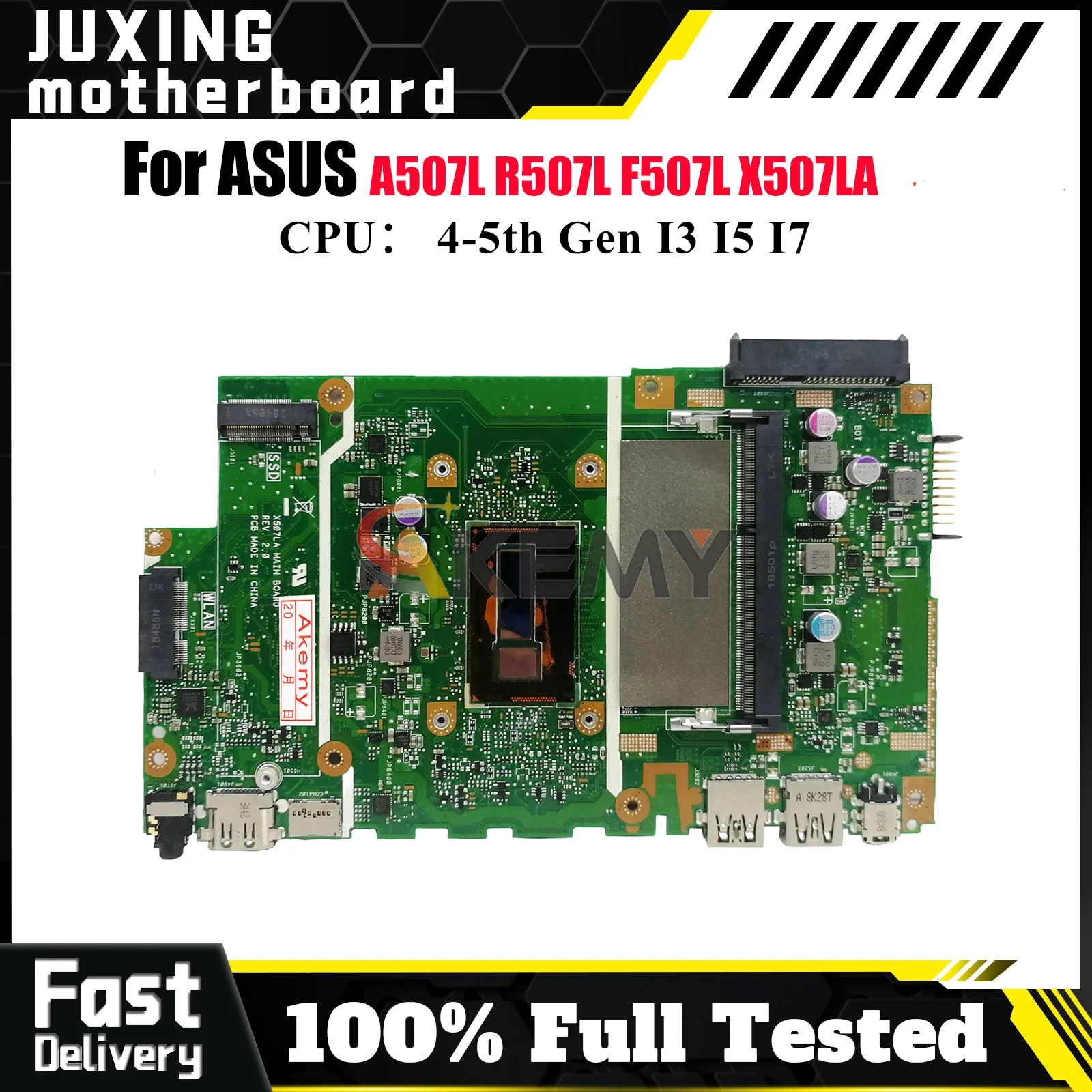 X507LA Laptop Motherboard For ASUS VivoBook X507LA X507L R507L A507L F507L Notebook Mainboard W/ I3 I5 I7 CPU tests OK fast ship
X507LA Laptop Motherboard For ASUS VivoBook X507LA X507L R507L A507L F507L Notebook Mainboard W/ I3 I5 I7 CPU tests OK fast ship