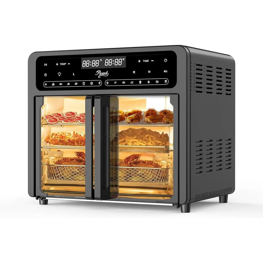 25.4QT Dual Zone Air ryer Toaster Oven Combo, rench Glass Door, XL acity, 100-430° Temperature Range, 16 Preset unctions, LED Di
25.4QT Dual Zone Air ryer Toaster Oven Combo, rench Glass Door, XL acity, 100-430° Temperature Range, 16 Preset unctions, LED Di