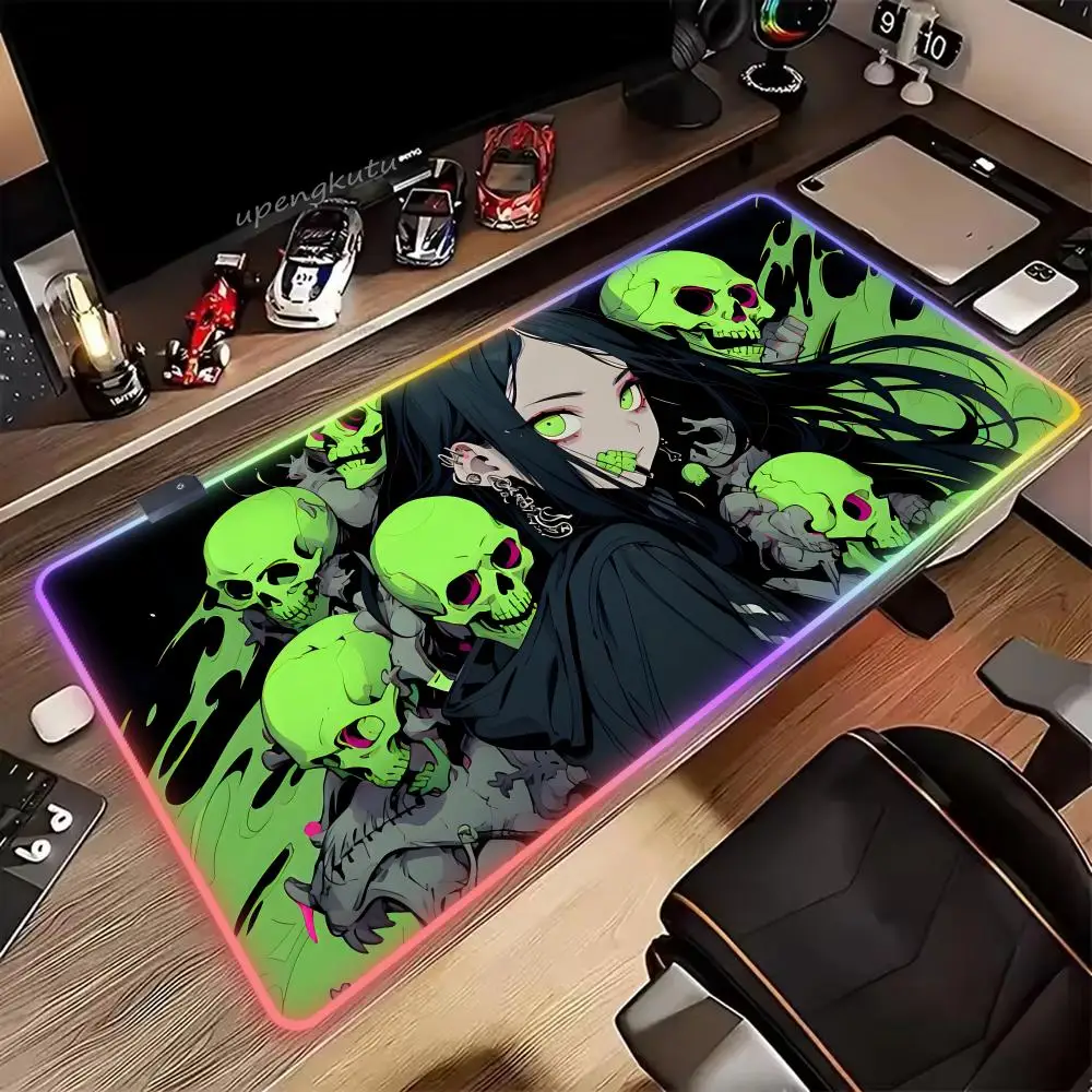 Skull and Girl Mouse Pad RGB HD XXL Cute Mouse Pad Keyboard Mousepad PC Large Table Pad Gaming Laptop LED Desk Mat
Skull and Girl Mouse Pad RGB HD XXL Cute Mouse Pad Keyboard Mousepad PC Large Table Pad Gaming Laptop LED Desk Mat