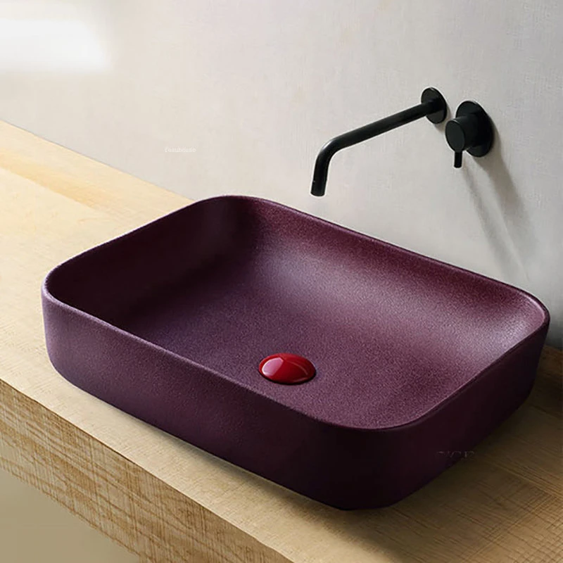 Simple Creative Bathroom Sinks Modern Bathroom fixtures Household Rectangular Washing Sinks Ceramic Toilet Above Counter Basin
Simple Creative Bathroom Sinks Modern Bathroom fixtures Household Rectangular Washing Sinks Ceramic Toilet Above Counter Basin