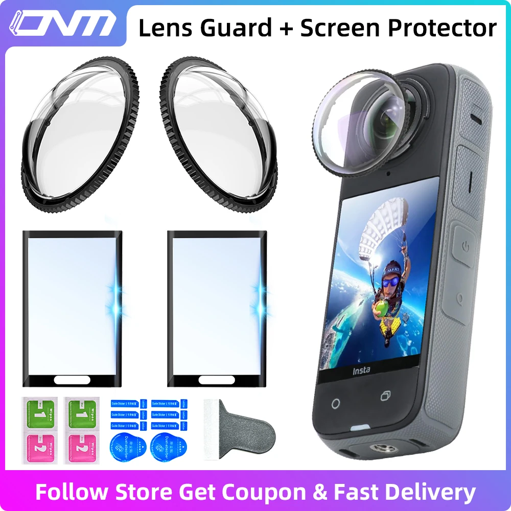 Accessories Kit for Insta360 X4 Lens Guard + Screen Protector for Insta 360 X4 Camera Screen Anti-scratch Protective Film
Accessories Kit for Insta360 X4 Lens Guard + Screen Protector for Insta 360 X4 Camera Screen Anti-scratch Protective Film