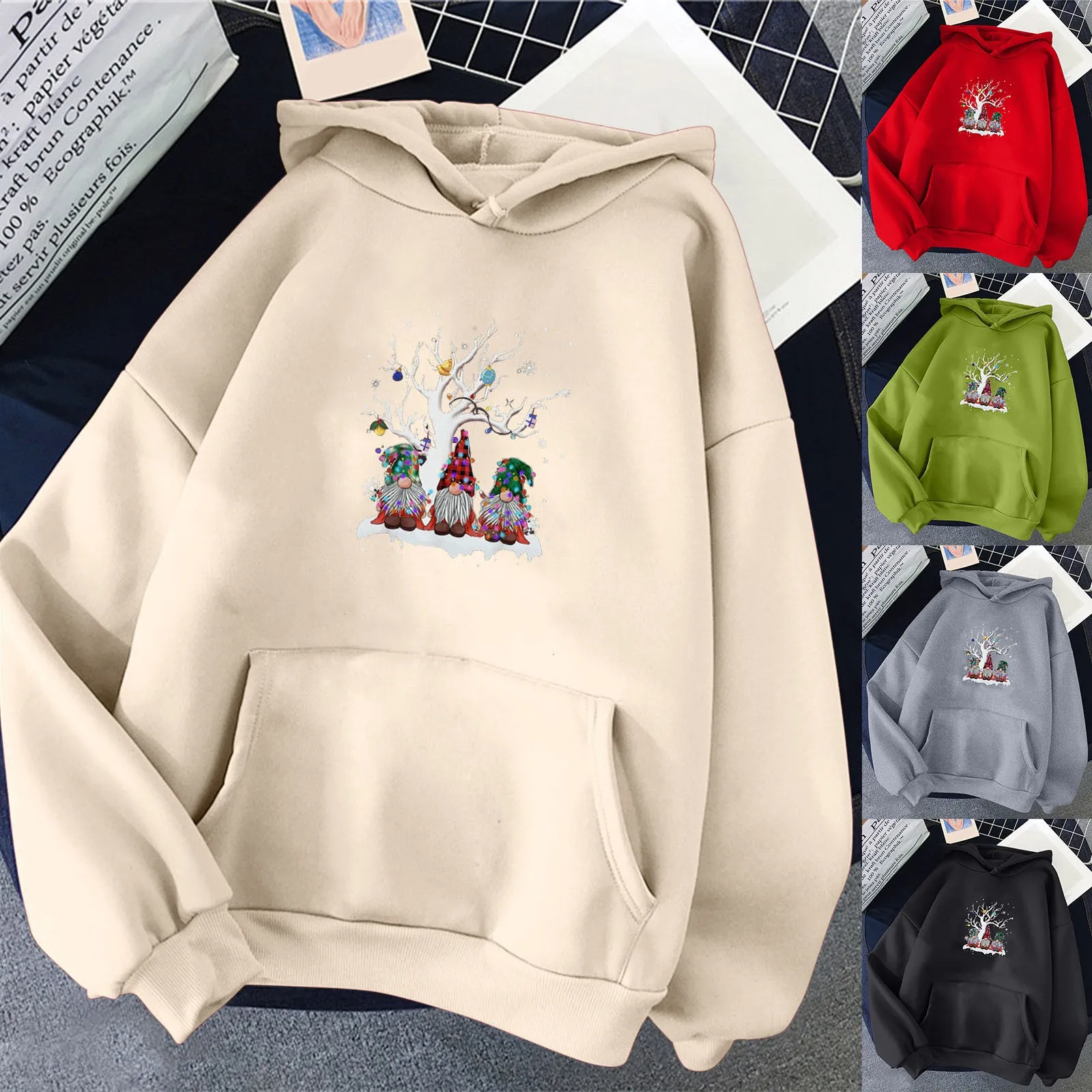 N Women Pocket O Neck Christmas Print Hoodie Long Sleeve Blouse Sweatshirt Top Women's Hooded Sweatshirt
N Women Pocket O Neck Christmas Print Hoodie Long Sleeve Blouse Sweatshirt Top Women's Hooded Sweatshirt