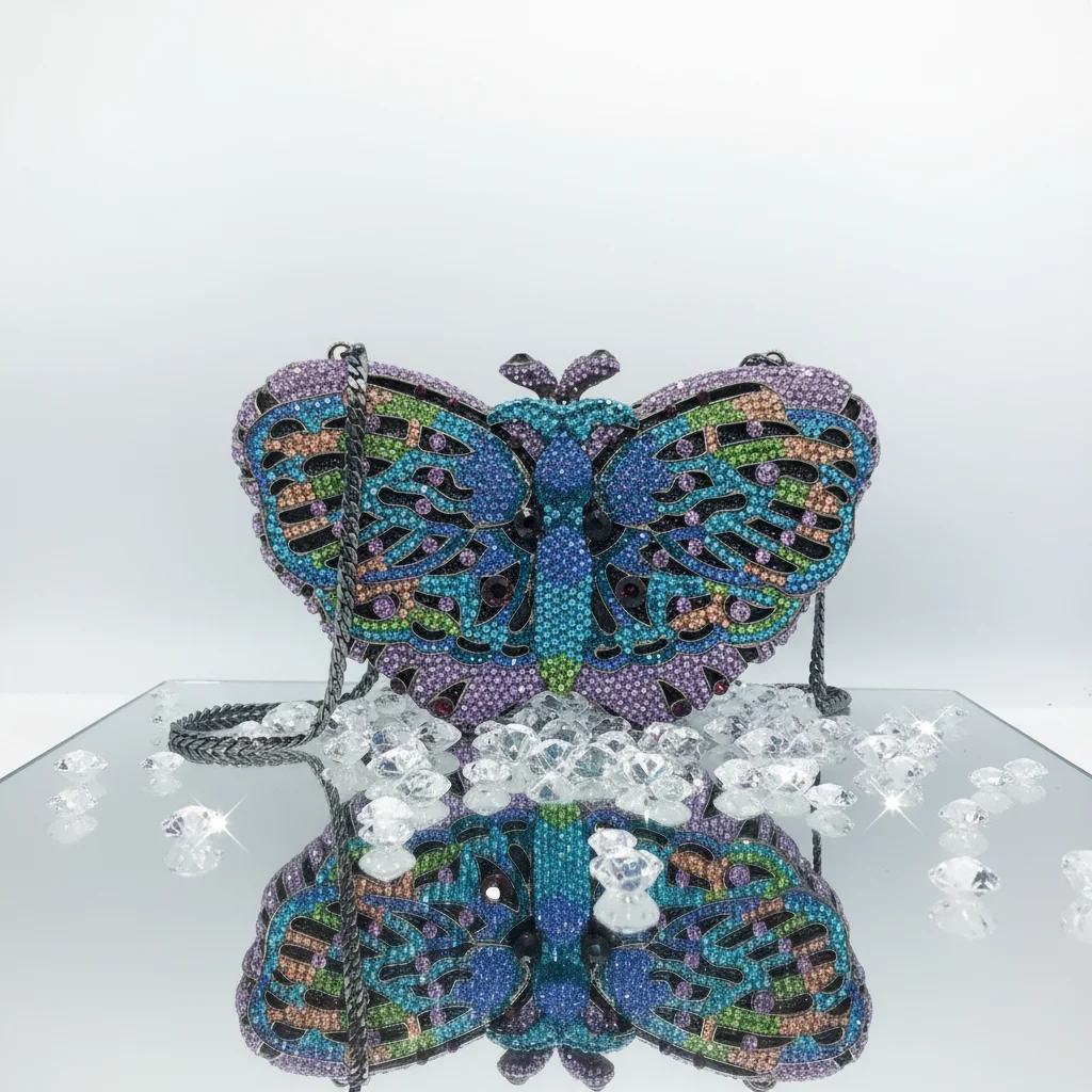 Strictly Selected Butterfly Diamond Evening Clutch Bag with Magnetic Clasp Hollow Design Women's Banquet Dress Dinner Bag 20 cm
Strictly Selected Butterfly Diamond Evening Clutch Bag with Magnetic Clasp Hollow Design Women's Banquet Dress Dinner Bag 20 cm