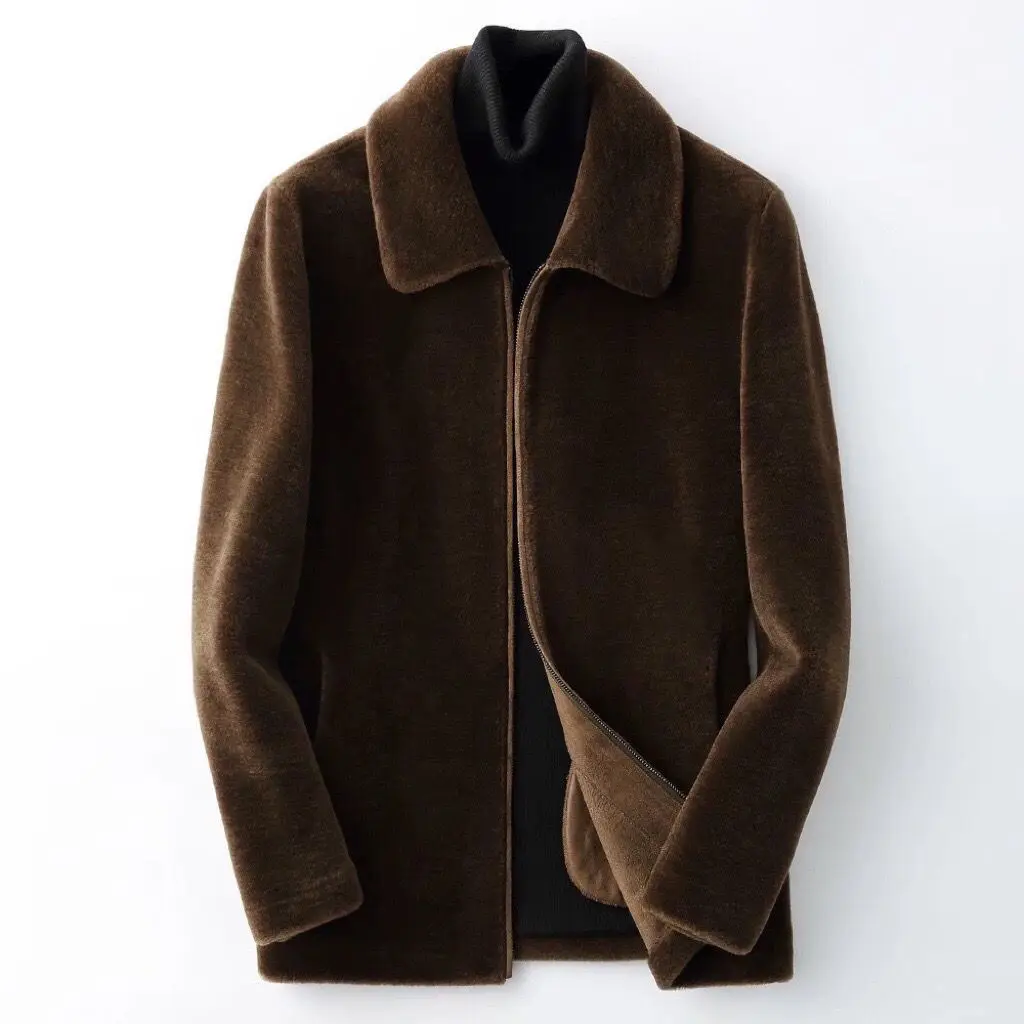 2023 Winter Men's Fashion Short Turn-down Collar Coats Male Genuine Wool Fur Jackets Men Sheep Shearing Warm Outerwear I544
2023 Winter Men's Fashion Short Turn-down Collar Coats Male Genuine Wool Fur Jackets Men Sheep Shearing Warm Outerwear I544