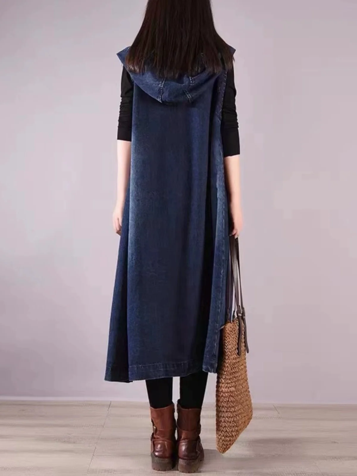 Long Oversized Denim Vest Women's Spring Faion Korean Sle Svel Hooded Cardigan Outerwear Trendy Commute Casual
Long Oversized Denim Vest Women's Spring Faion Korean Sle Svel Hooded Cardigan Outerwear Trendy Commute Casual