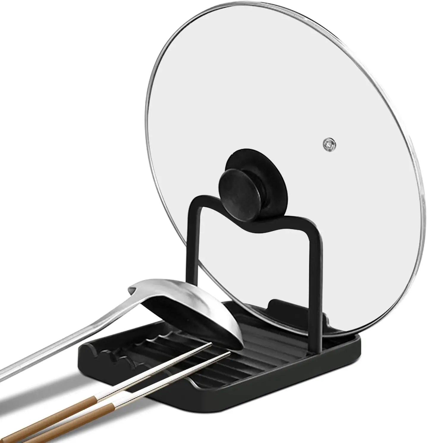 Stainless Steel Spoon Holder and Pot Lid Rest for Stove Top, Kitchen Utensil Holder for Ladles, Tongs, and Scrapers, Black
Stainless Steel Spoon Holder and Pot Lid Rest for Stove Top, Kitchen Utensil Holder for Ladles, Tongs, and Scrapers, Black
