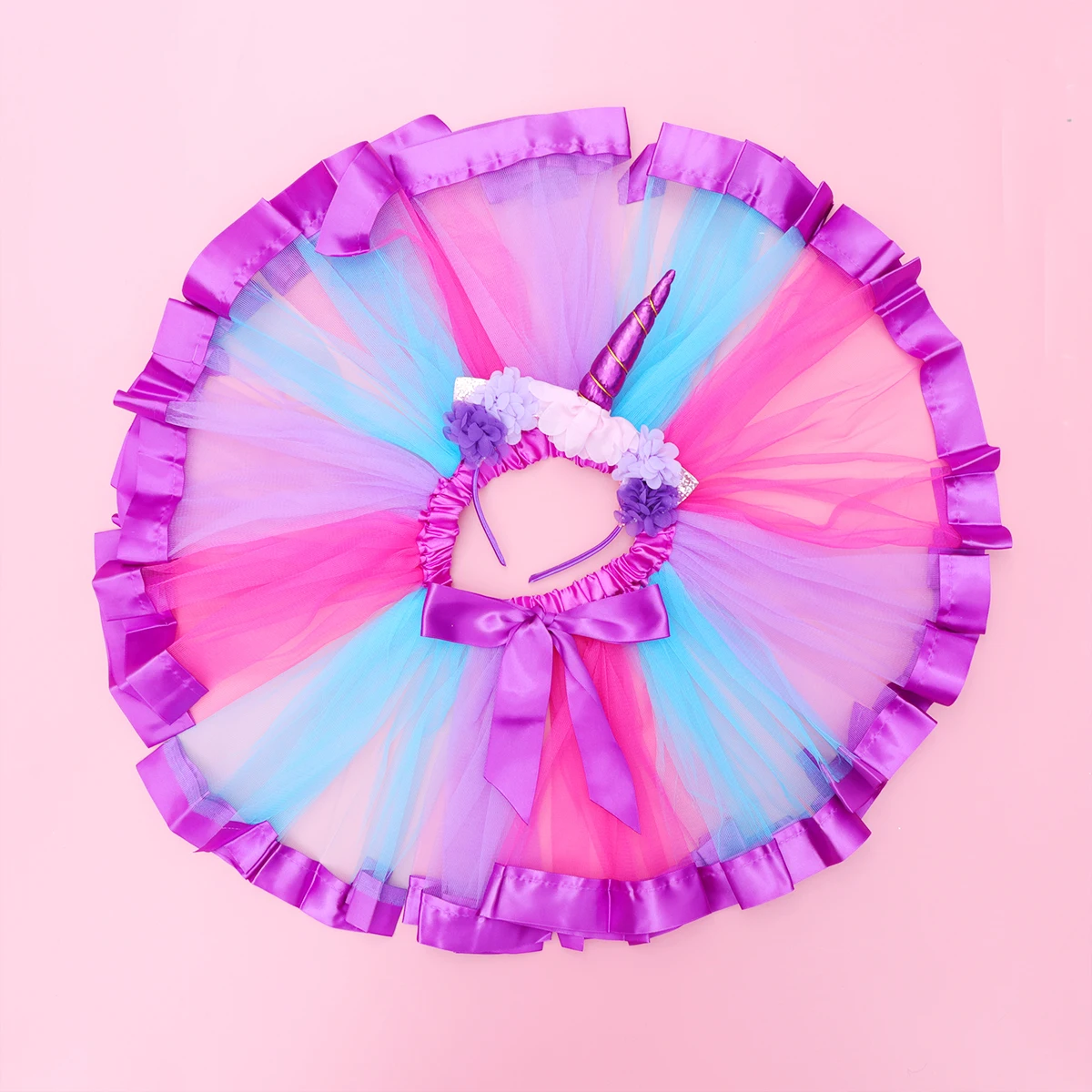 Unicorn Headwear Rainbow Skirt Set For Girls Kids Baby Costume Party Tutu Dress Hairband Adjustable Bowknot Polyester Mesh 
Unicorn Headwear Rainbow Skirt Set For Girls Kids Baby Costume Party Tutu Dress Hairband Adjustable Bowknot Polyester Mesh