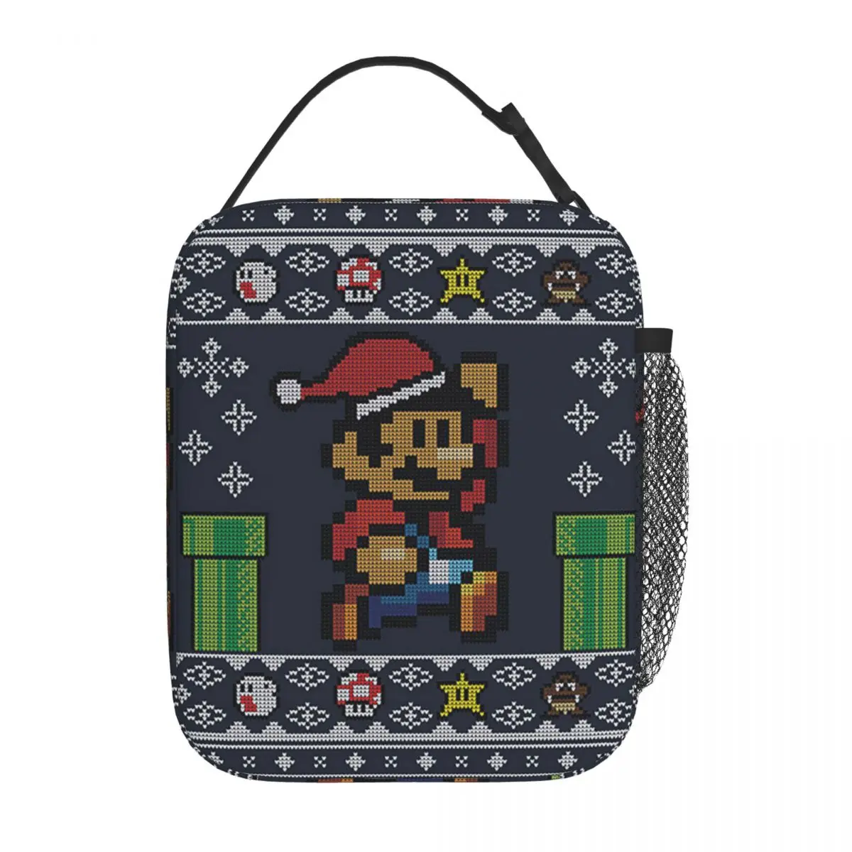Уродливые рождественские супер M-Marios Pixel Knit Изолированные сумки для обеда Термосумка Контейнер для обеда Герметичный ланч-бокс Сумки для еды 
Уродливые рождественские супер M-Marios Pixel Knit Изолированные сумки для обеда Термосумка Контейнер для обеда Герметичный ланч-бокс Сумки для еды