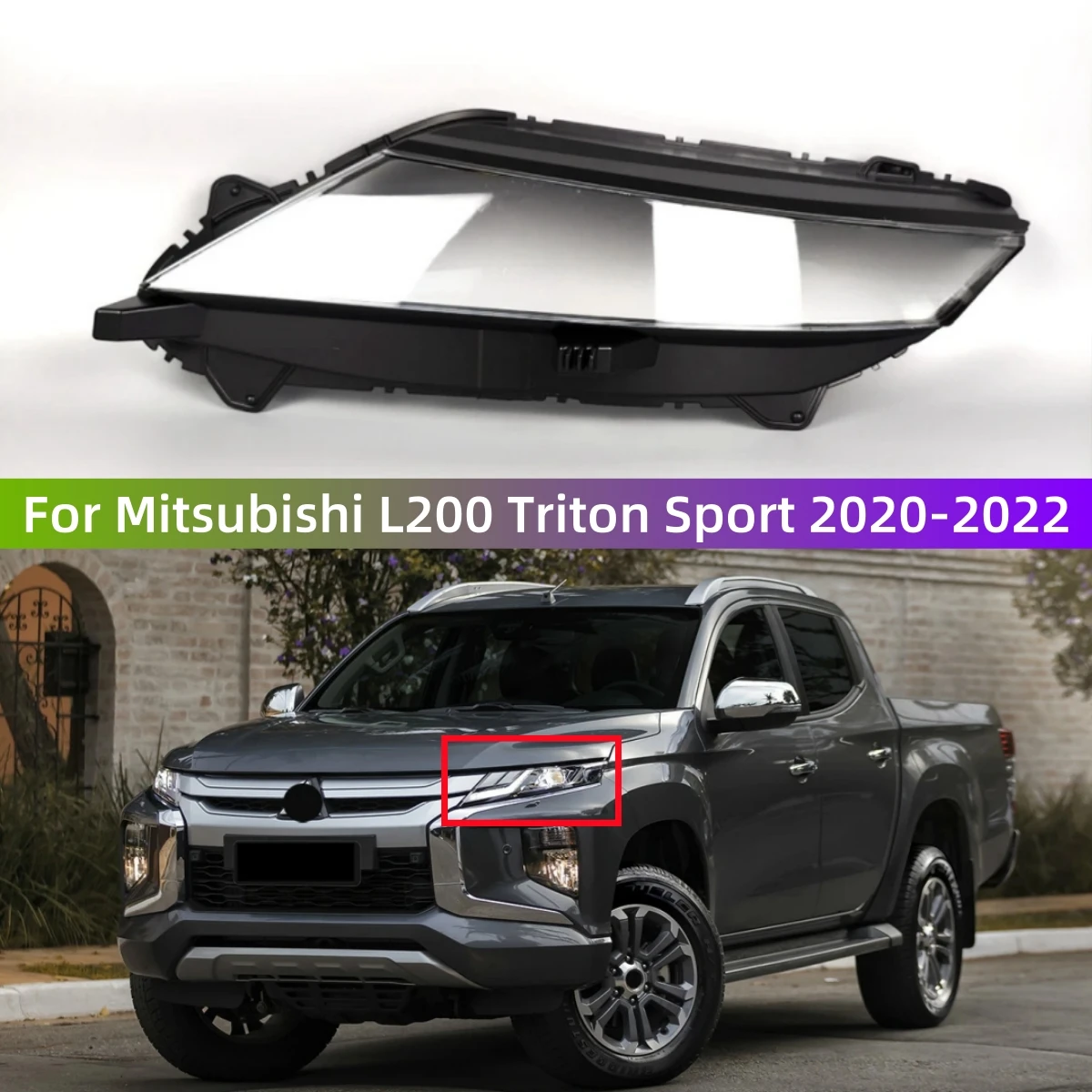 For Mitsubishi L200 Triton Sport 2020 2021 2022 Car Acesssories Head Lamp Cover Replace The Original Lampshade
For Mitsubishi L200 Triton Sport 2020 2021 2022 Car Acesssories Head Lamp Cover Replace The Original Lampshade
