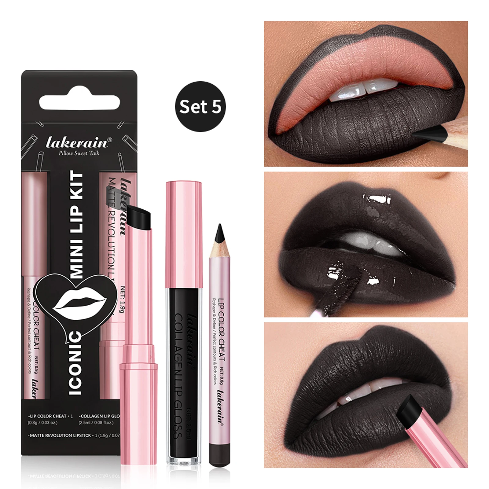 MLSMILE 5 Color Lip Gloss Set Lip Liner + Lipstick + Lip Glaze Set Lasting Portable Waterproof Non-Fading Preserve Moisture New
MLSMILE 5 Color Lip Gloss Set Lip Liner + Lipstick + Lip Glaze Set Lasting Portable Waterproof Non-Fading Preserve Moisture New