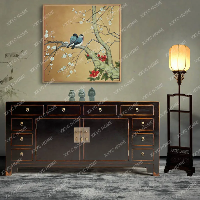 New Chinese integrated multi-functional wine cabinet solid wood dining side cabinet
New Chinese integrated multi-functional wine cabinet solid wood dining side cabinet
