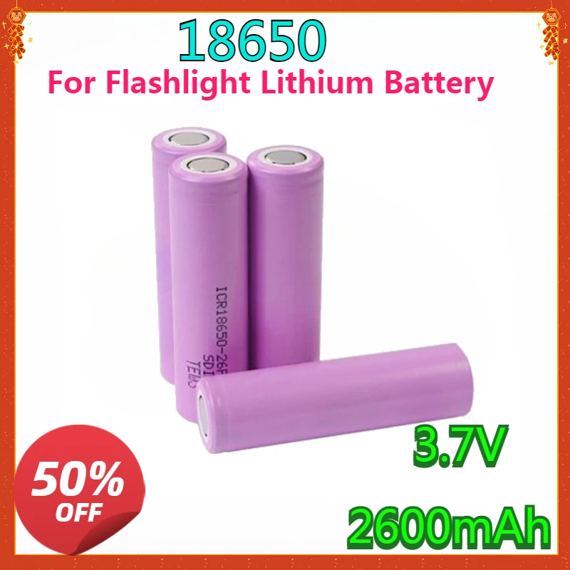 NEW High-quality Lithium-ion Rechargeable Battery 18650 3.7V 2600mAh 20A Discharge for Flashlight Lithium Battery
NEW High-quality Lithium-ion Rechargeable Battery 18650 3.7V 2600mAh 20A Discharge for Flashlight Lithium Battery