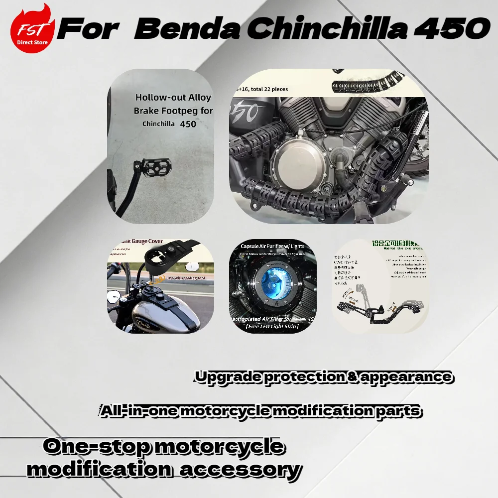 For Benda Chinchilla 450 Motorcycle Modified Parts Exhaust Heat Shield Shift Lever Footpeg Mudguard Clutch Cover
For Benda Chinchilla 450 Motorcycle Modified Parts Exhaust Heat Shield Shift Lever Footpeg Mudguard Clutch Cover