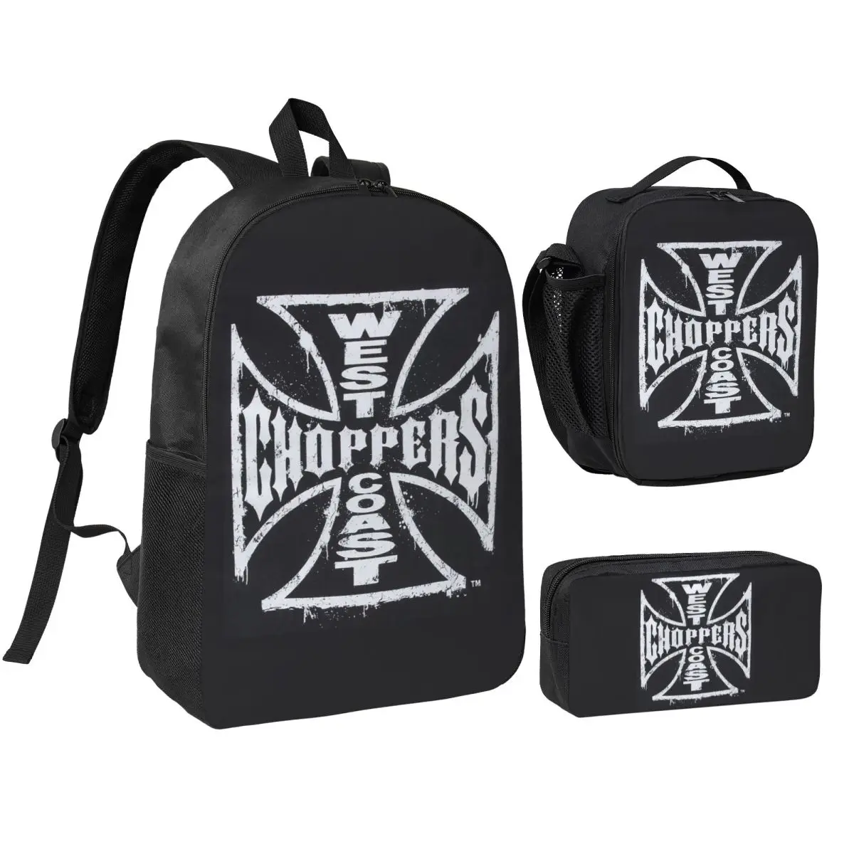 West Coast Iron Cross Choppers Backpack Boys Girls BookBag School Bag Shoulder Bags 3ps Insulated Lunch Bag Pencil Case
West Coast Iron Cross Choppers Backpack Boys Girls BookBag School Bag Shoulder Bags 3ps Insulated Lunch Bag Pencil Case