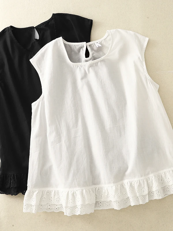 Женская летняя футболка свободного кроя с кружевной отделкой по низу, из бамбукового угольного волокна, для повседневной носки
Женская летняя футболка свободного кроя с кружевной отделкой по низу, из бамбукового угольного волокна, для повседневной носки