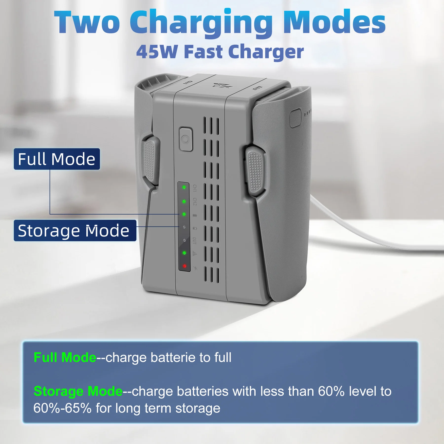 45W Dual Battery Charger with Storage Charge for DJI NEO2 Drone,Two-Way Vertical Charging Hub,Charge 2 Batteries Accessories
45W Dual Battery Charger with Storage Charge for DJI NEO2 Drone,Two-Way Vertical Charging Hub,Charge 2 Batteries Accessories