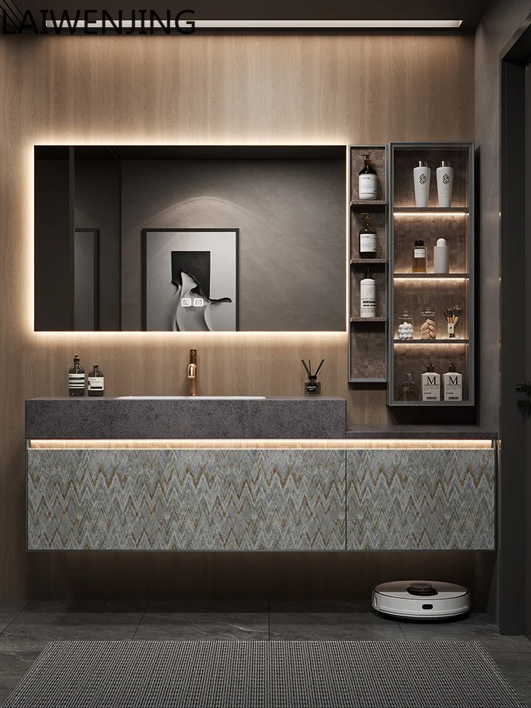 HLZ light luxury hotel style bathroom cabinet rock slab seamless basin combination washbasin simple bathroom hand washbasin
HLZ light luxury hotel style bathroom cabinet rock slab seamless basin combination washbasin simple bathroom hand washbasin