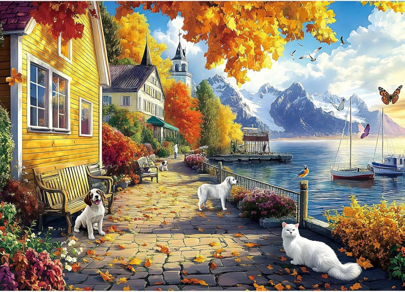 Пазлы для кошек и собак, 1000/500/300/120 шт., головоломки для взрослых, игры, семейные забавные пазлы с прибрежным городом, развивающие игрушки 
Пазлы для кошек и собак, 1000/500/300/120 шт., головоломки для взрослых, игры, семейные забавные пазлы с прибрежным городом, развивающие игрушки