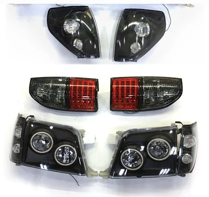 Черная модель для Toyota Prado LC90 1996-2002, передняя фара, угловые и задние фары
Черная модель для Toyota Prado LC90 1996-2002, передняя фара, угловые и задние фары