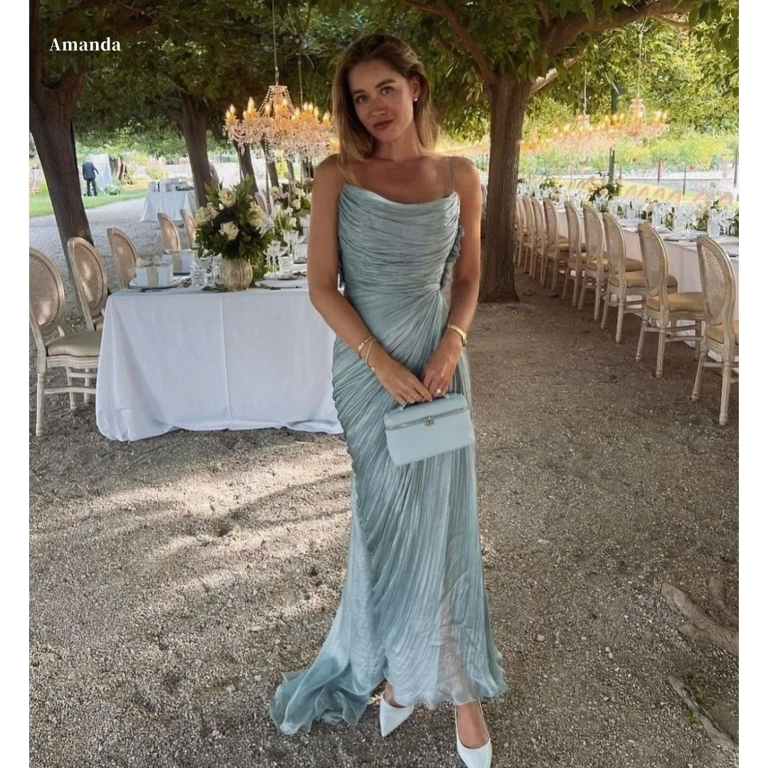 Amanda Customized Mint Green Spaghetti Strap Cowl Neck Prom Dress Ruched Pleated Chiffon vestidos de noche Formal Evening 2026
Amanda Customized Mint Green Spaghetti Strap Cowl Neck Prom Dress Ruched Pleated Chiffon vestidos de noche Formal Evening 2026