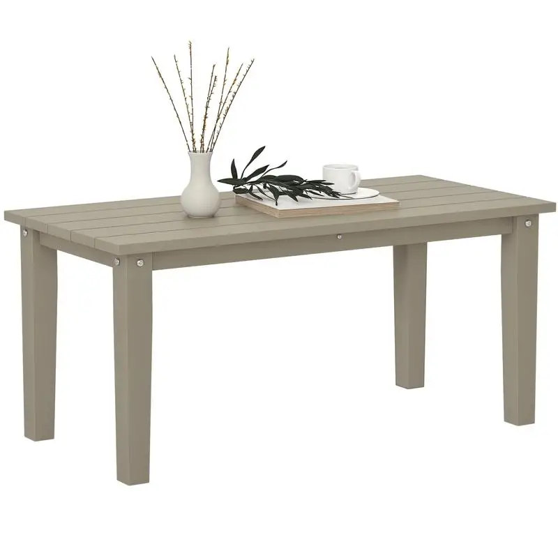 Outsunny Rectangle Outdoor Coffee Table, HDPE All-Weather Outdoor Patio Table with Slatted Tabletop for Yard, Balcony, Brown
Outsunny Rectangle Outdoor Coffee Table, HDPE All-Weather Outdoor Patio Table with Slatted Tabletop for Yard, Balcony, Brown