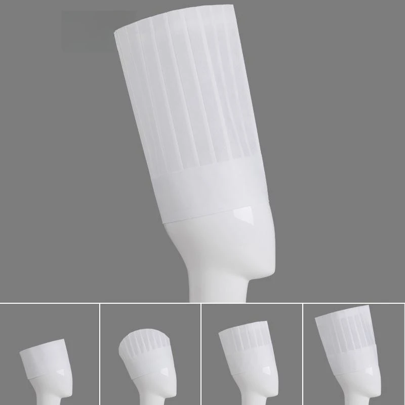 White Medium-High Chef Cap 23cm-Disposable Non-Woven Fiber Material, Perfect for Chefs Bakery Workers
White Medium-High Chef Cap 23cm-Disposable Non-Woven Fiber Material, Perfect for Chefs Bakery Workers