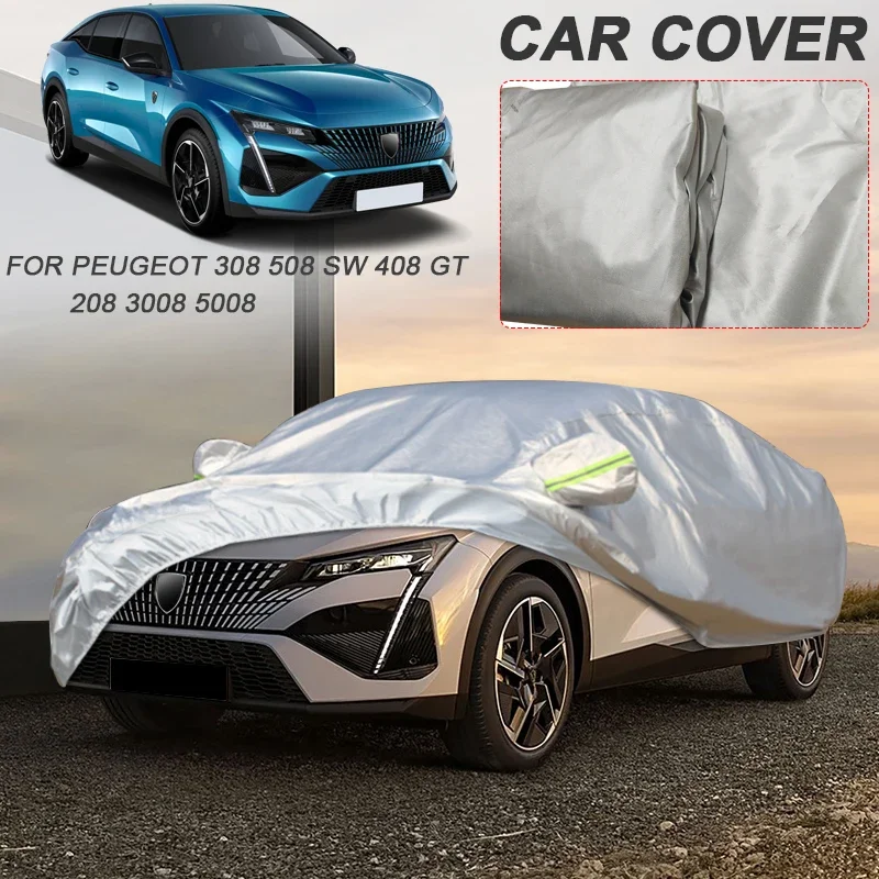 For PEUGEOT 208 308 SW 408 GT 508 E-508 2008 3008 5008 Polyester 210T Waterproof Car Cover Sunshade Anti-UV Dust Auto Accessory
For PEUGEOT 208 308 SW 408 GT 508 E-508 2008 3008 5008 Polyester 210T Waterproof Car Cover Sunshade Anti-UV Dust Auto Accessory