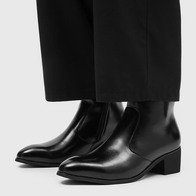 men's casual business office high chelsea boots black soft leather shoes cowboy spring autumn boot handsome ankle botas hombre
men's casual business office high chelsea boots black soft leather shoes cowboy spring autumn boot handsome ankle botas hombre