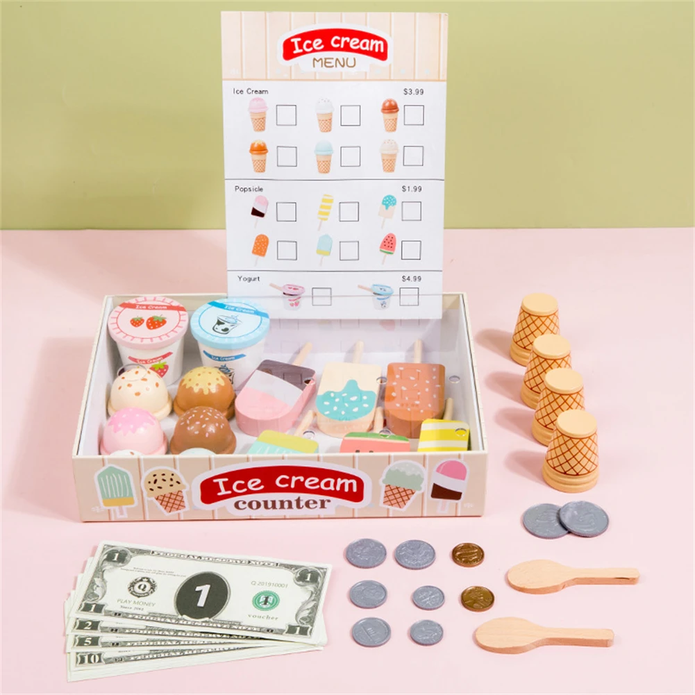 Ice Cream Shop Pretend Play Toys For Kids Wooden Simulation Sales Shop Baby Role Play Educational Toys Gifts For Girls Boys
Ice Cream Shop Pretend Play Toys For Kids Wooden Simulation Sales Shop Baby Role Play Educational Toys Gifts For Girls Boys