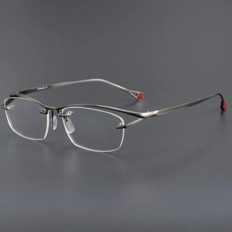 KO-229 Коробка из чистого титана, полурамка, встроенная деловая мужская оправа для очков для близорукости, модные повседневные очки
KO-229 Коробка из чистого титана, полурамка, встроенная деловая мужская оправа для очков для близорукости, модные повседневные очки