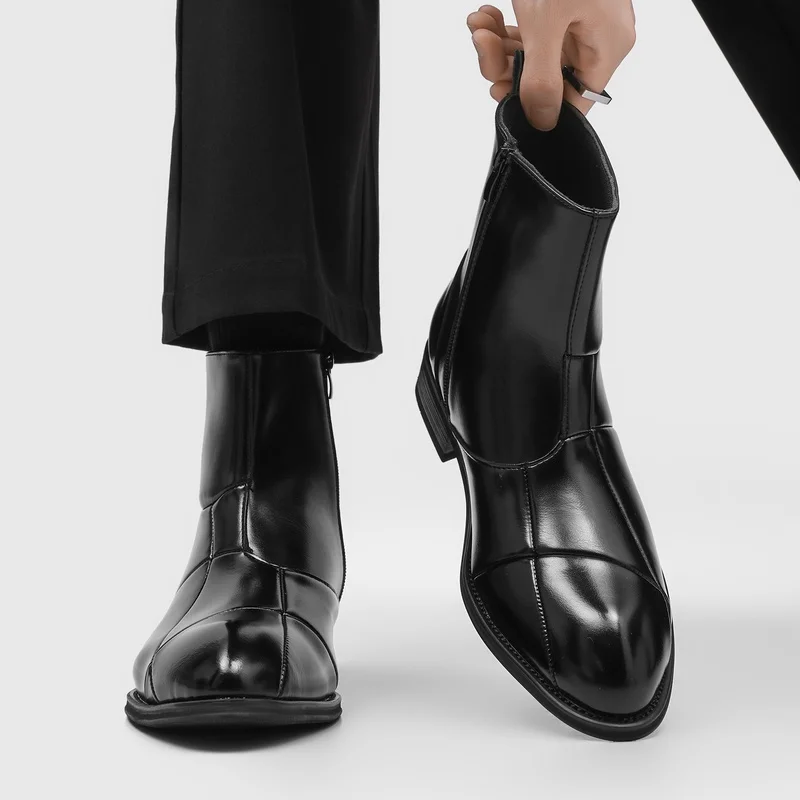 DIMANYU Men's Chelsea Boots British Style 2026 New Autumn Men Ankle Boots Casual Pointed Motorbike Boots For Men
DIMANYU Men's Chelsea Boots British Style 2026 New Autumn Men Ankle Boots Casual Pointed Motorbike Boots For Men