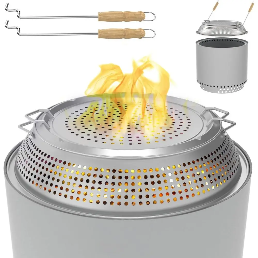 Stainless Steel Fire Pit Spark Screen for Outdoor Gatherings with Two Grilling Tools
Stainless Steel Fire Pit Spark Screen for Outdoor Gatherings with Two Grilling Tools