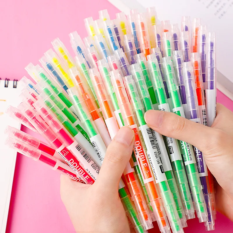 6pcs/Set Double-Headed Fluorescent Pen Fluorescent Marker Pen Highlighters Pens Fresh Color Marker Pen
6pcs/Set Double-Headed Fluorescent Pen Fluorescent Marker Pen Highlighters Pens Fresh Color Marker Pen