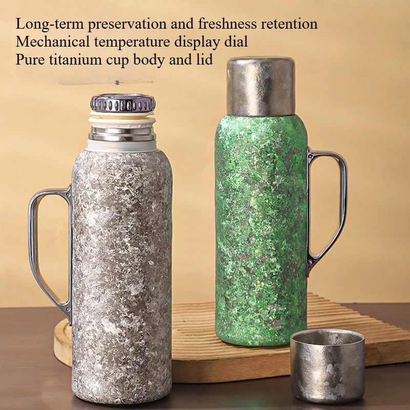 A large-capacity, mechanical temperature-indicating, sports water bottle made of pure titanium
A large-capacity, mechanical temperature-indicating, sports water bottle made of pure titanium