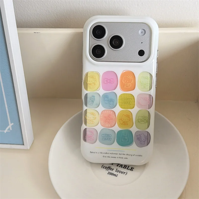 Fashion iPhone case Hello Kitty Colorful Palette Print Phone Case For IPhone 15 16 17 Pro Max Shockproof Protective Cover Cute S
Fashion iPhone case Hello Kitty Colorful Palette Print Phone Case For IPhone 15 16 17 Pro Max Shockproof Protective Cover Cute S