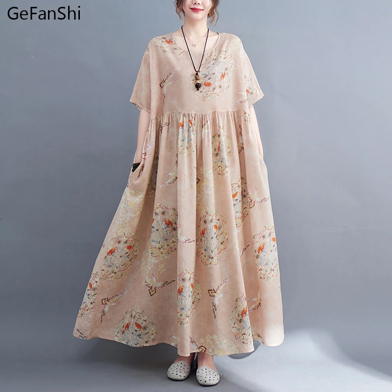 New Bohemian Fashion Print Chic Casual Dress Short Sleeve O-Neck Loose Women Summer Beach Oversized Maxi Dresses Clothing
New Bohemian Fashion Print Chic Casual Dress Short Sleeve O-Neck Loose Women Summer Beach Oversized Maxi Dresses Clothing