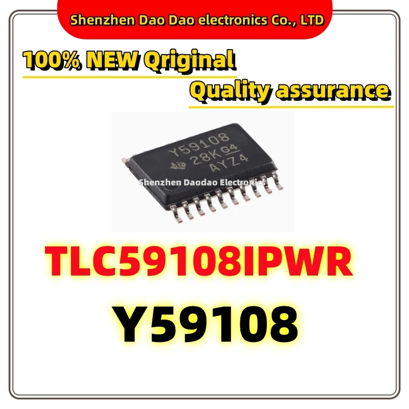 Y59108 TLC59108IPWR TSOP-20 8-bit Fm+I2C bus constant current LED receiver driver IC New original
Y59108 TLC59108IPWR TSOP-20 8-bit Fm+I2C bus constant current LED receiver driver IC New original