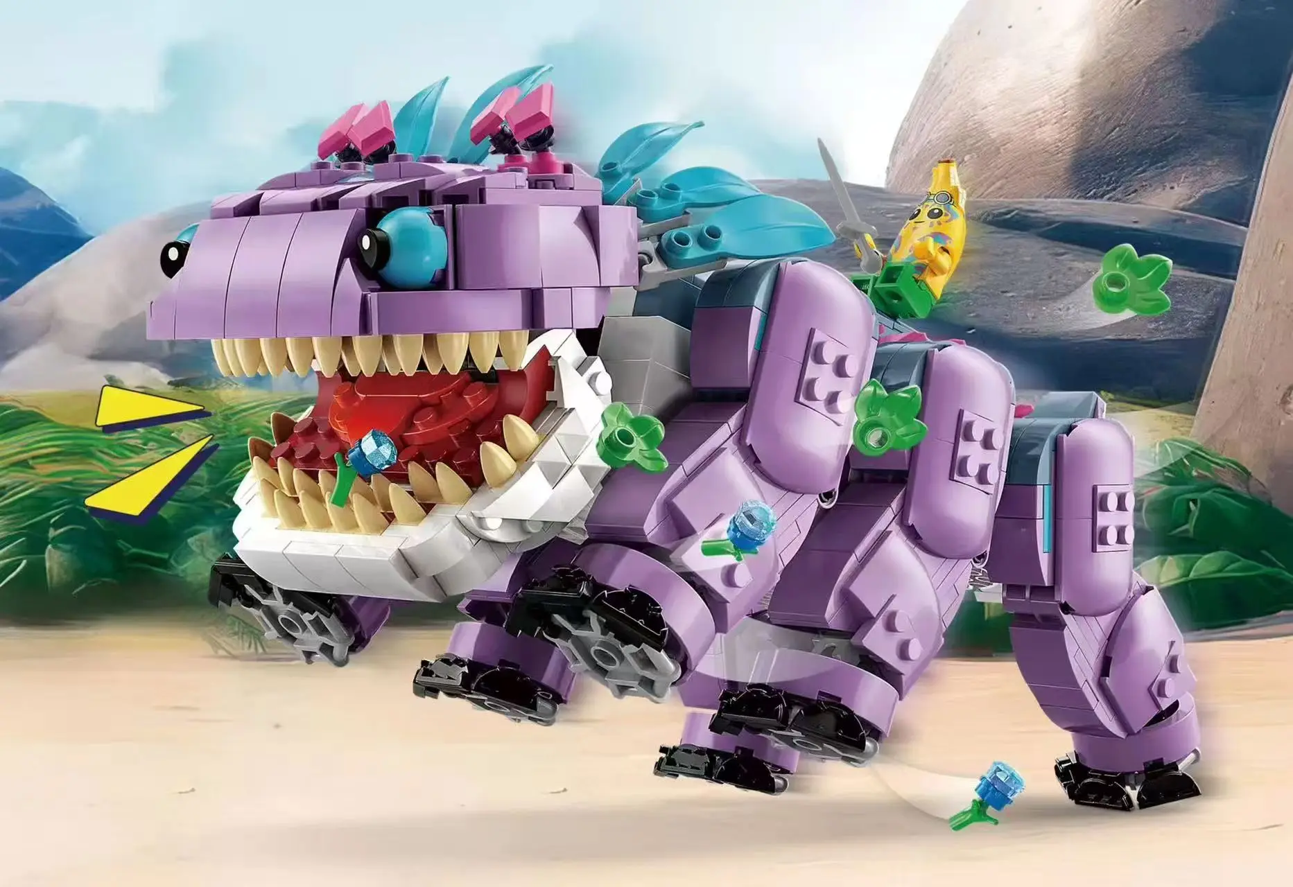 The New MOC-77077Purple Dinosaur Monster Building Blocks Set 1084 Pcs Cartoon Animal Bricks Model Educational Toy Gift For Kids
The New MOC-77077Purple Dinosaur Monster Building Blocks Set 1084 Pcs Cartoon Animal Bricks Model Educational Toy Gift For Kids