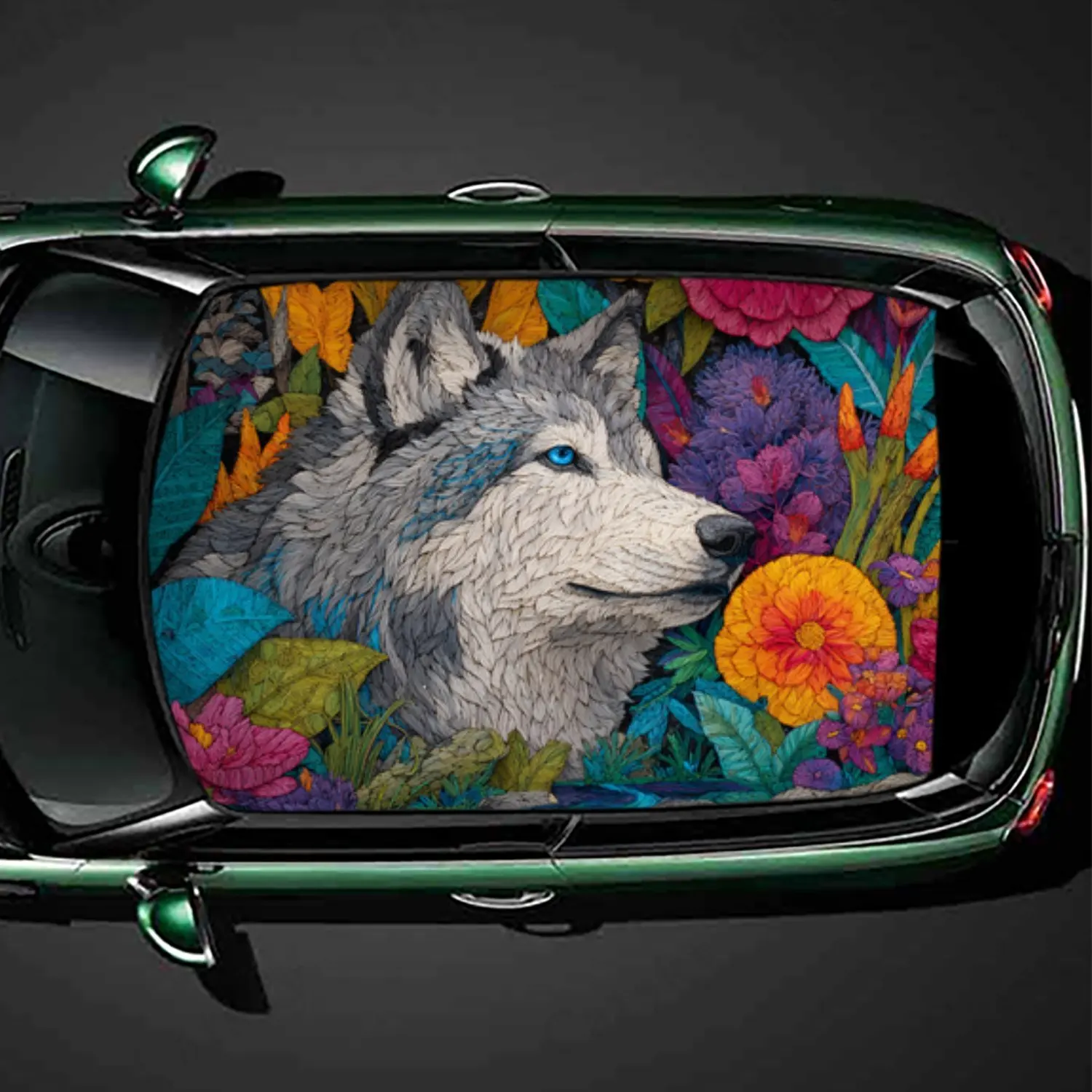 Привлекательная виниловая наклейка на крышу автомобиля с волком и цветком, автонаклейка, художественное украшение автомобиля, самоклеящаяся водонепроницаемая наклейка для автомобиля
Привлекательная виниловая наклейка на крышу автомобиля с волком и цветком, автонаклейка, художественное украшение автомобиля, самоклеящаяся водонепроницаемая наклейка для автомобиля