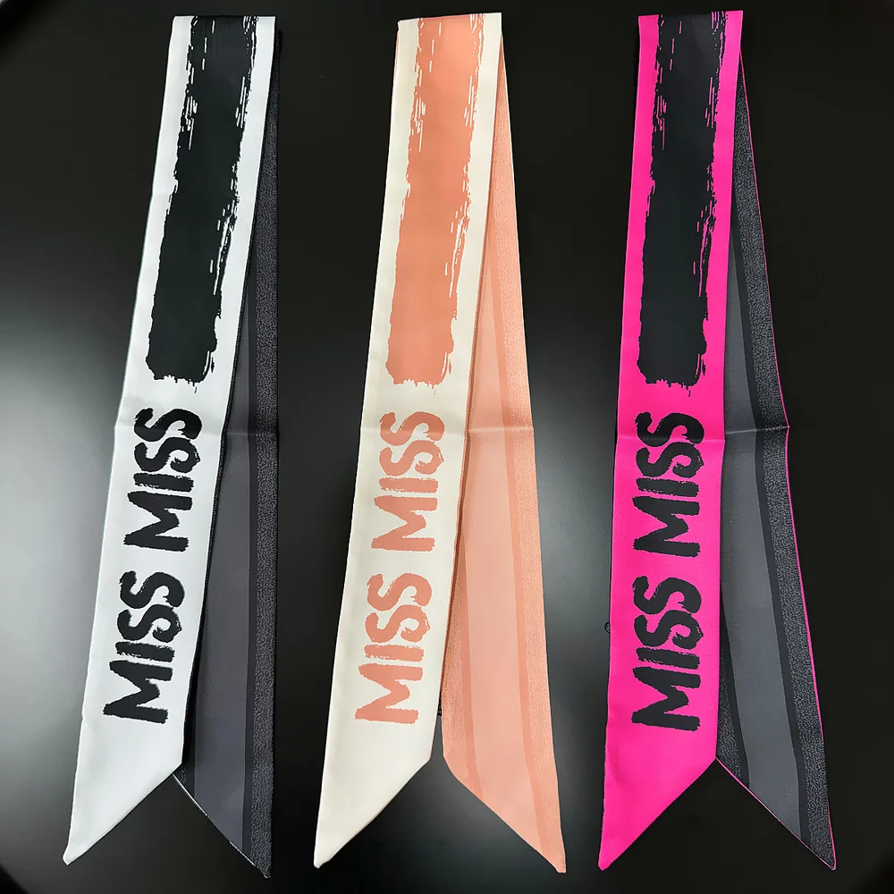 Nordic New Style Hand-Painted Letter Ladies Decorative Sash Bag Tie Silk Scarf Small Necktie Scarf for Women Polyester Fiber
Nordic New Style Hand-Painted Letter Ladies Decorative Sash Bag Tie Silk Scarf Small Necktie Scarf for Women Polyester Fiber