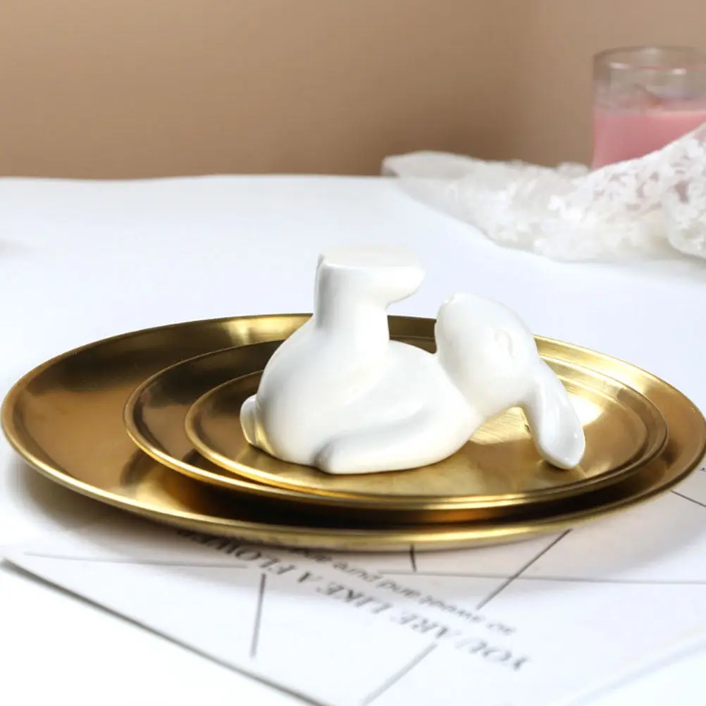 Rabbit Jewelry Tray Stainless Steel Ring Holder Storage Plate Dessert Serving Tray Cake Plate Sundries Organizer Decorative
Rabbit Jewelry Tray Stainless Steel Ring Holder Storage Plate Dessert Serving Tray Cake Plate Sundries Organizer Decorative