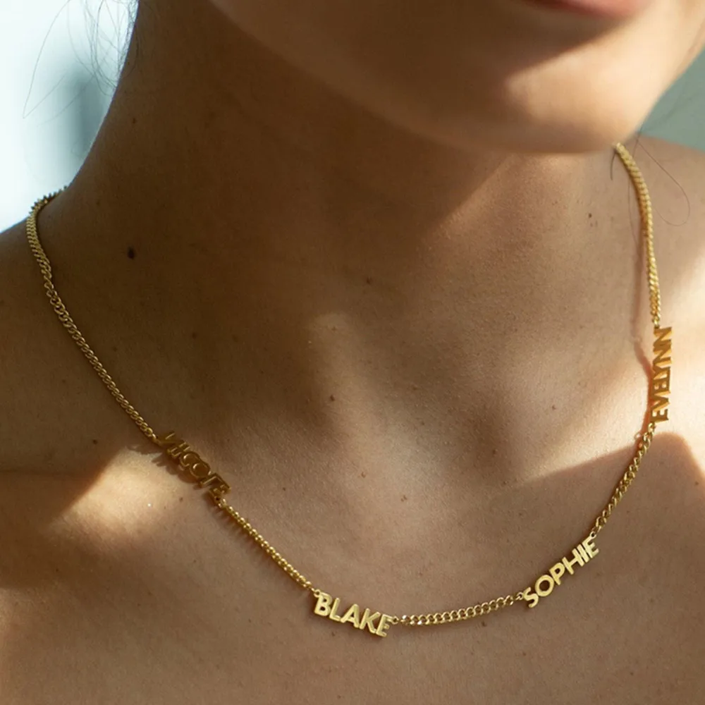 Customizable Family Necklace - Stainless Steel Multiple Nameplate Design Personalized Kids Jewelry for Mom Birthday Gift
Customizable Family Necklace - Stainless Steel Multiple Nameplate Design Personalized Kids Jewelry for Mom Birthday Gift