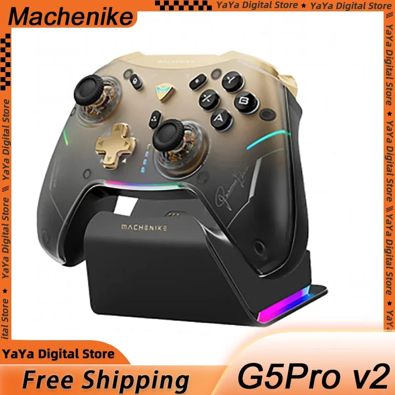 Игровой контроллер G5Pro, трехрежимный беспроводной игровой контроллер RGB, 6-осевой гироскоп, триггерный контроллер для ПК/переключателя/ТВ/мобильный телефон
Игровой контроллер G5Pro, трехрежимный беспроводной игровой контроллер RGB, 6-осевой гироскоп, триггерный контроллер для ПК/переключателя/ТВ/мобильный телефон