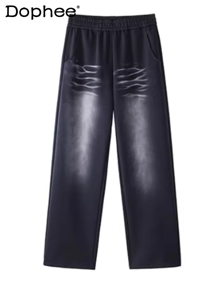 Модные прямые удобные брюки для мужчин, весна 2026, свободные широкие брюки с эластичным поясом, универсальные однотонные брюки
Модные прямые удобные брюки для мужчин, весна 2026, свободные широкие брюки с эластичным поясом, универсальные однотонные брюки