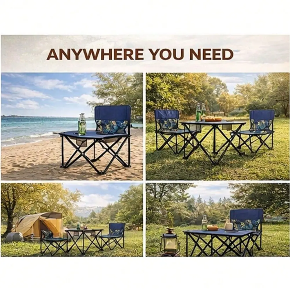 Outdoor Folding Table And Chair Set Is Portable And Suitable For Outdoor Activities, Picnics, Beaches, Parties, And Outdoor Cam
Outdoor Folding Table And Chair Set Is Portable And Suitable For Outdoor Activities, Picnics, Beaches, Parties, And Outdoor Cam