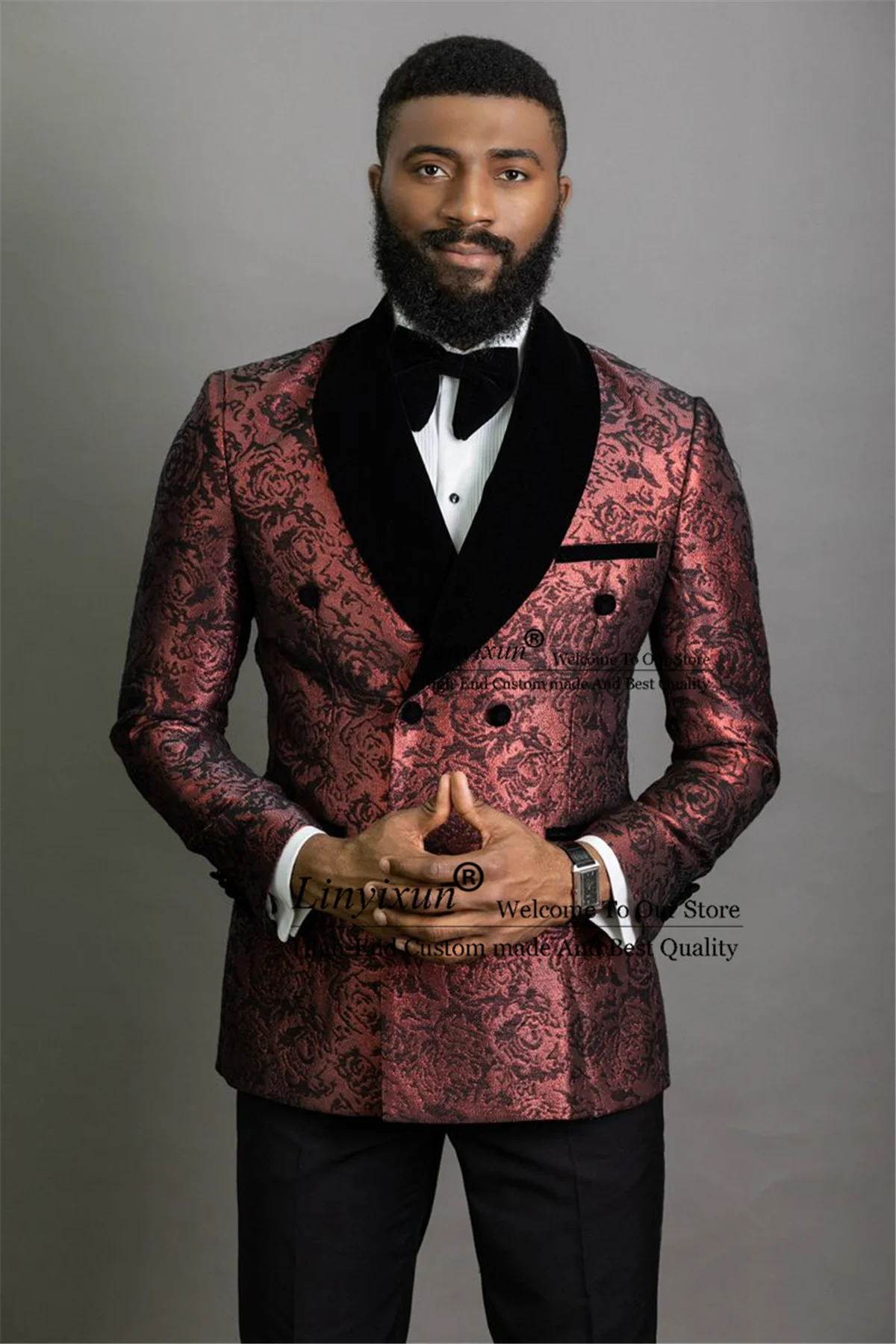 Red Jacquard Wedding Suits For Men Slim Fit Double Breasted Groom Tuxedos 2 Pieces Groomsmen Prom Blazer Set Costume Homme
Red Jacquard Wedding Suits For Men Slim Fit Double Breasted Groom Tuxedos 2 Pieces Groomsmen Prom Blazer Set Costume Homme