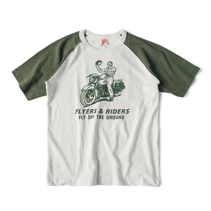 American vintage motorcycle rider pattern heavyweight T-shirt for men with shoulder insert motorcycle short sleeves
American vintage motorcycle rider pattern heavyweight T-shirt for men with shoulder insert motorcycle short sleeves