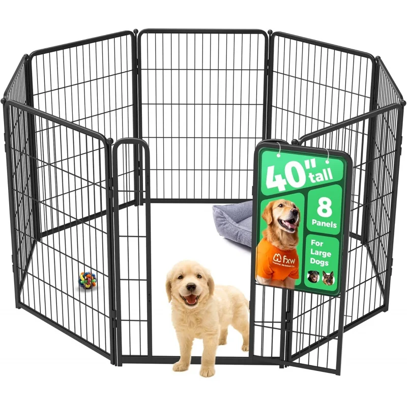 40 8-Panel Heavy Duty Indoor Dog Playpen, Safe Stress-Dog Pen Medium & Large Dogs, Black
40 8-Panel Heavy Duty Indoor Dog Playpen, Safe Stress-Dog Pen Medium & Large Dogs, Black