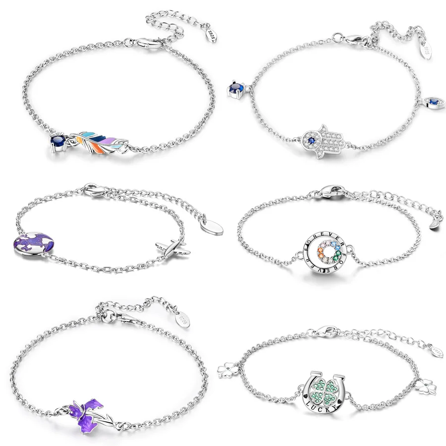 Стерлингового серебра 925, богемный красочный браслет-цепочка с замком из перьев, подходит для оригинального очаровательного бисера, ювелирные изделия своими руками для женщин
Стерлингового серебра 925, богемный красочный браслет-цепочка с замком из перьев, подходит для оригинального очаровательного бисера, ювелирные изделия своими руками для женщин